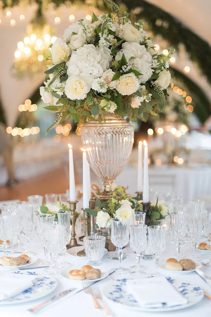 Wedding reception table decor